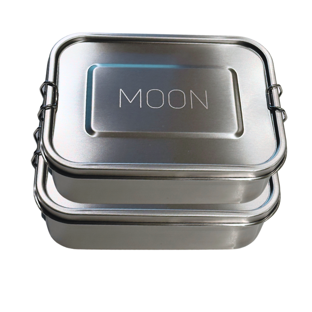 2-Pack 3-Roms Matboks i 100% stål fra Moon - 1200ml